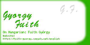 gyorgy fuith business card