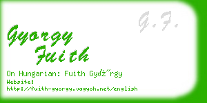 gyorgy fuith business card